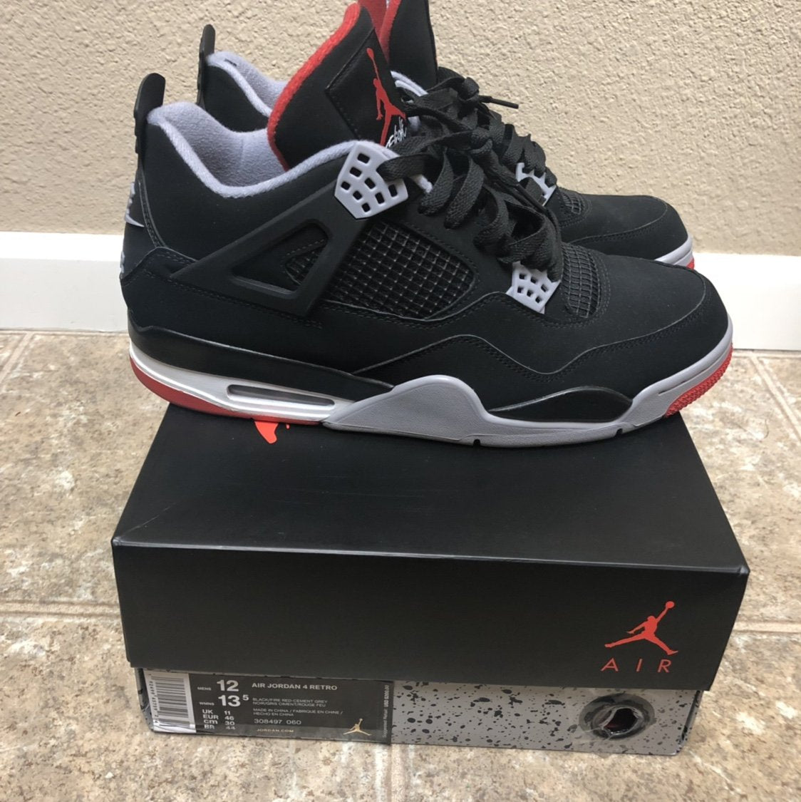 Air Jordan 4 Retro Bred 2019 Release Mens - 308497-060