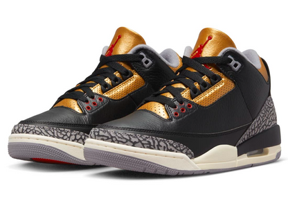 Jordan 3 Retro Black Cement Gold (W)