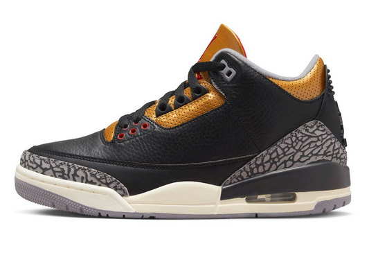 Jordan 3 Retro Black Cement Gold (W)